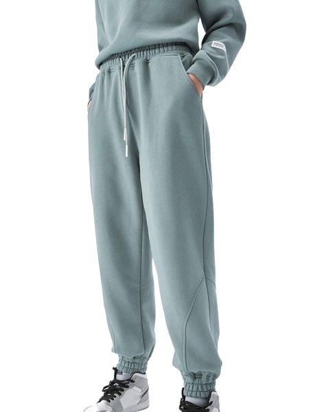 

elastic waist drawstring pocket sweatpants o3bm#, Black;white