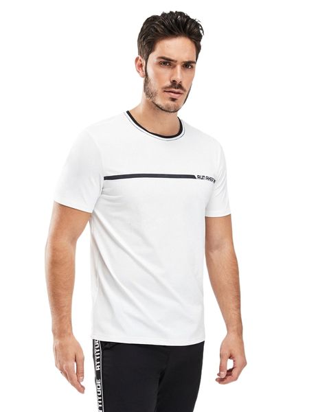 

men letter graphic tee b5wg#, White;black