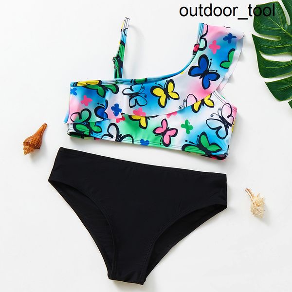 

bikinis 2022 ruffle style swimming suit for girl 3-10years girls swimsuit two pieces children swimwear kids bathing suit