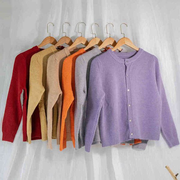 

vintage women cardigan sweater harajuku oneck solid loose knitwear single breasted casual knit cardigan winter jacket coat 210412, White;black