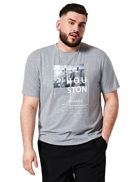 

extended sizes men building & letter graphic tee g8kp#, White;black