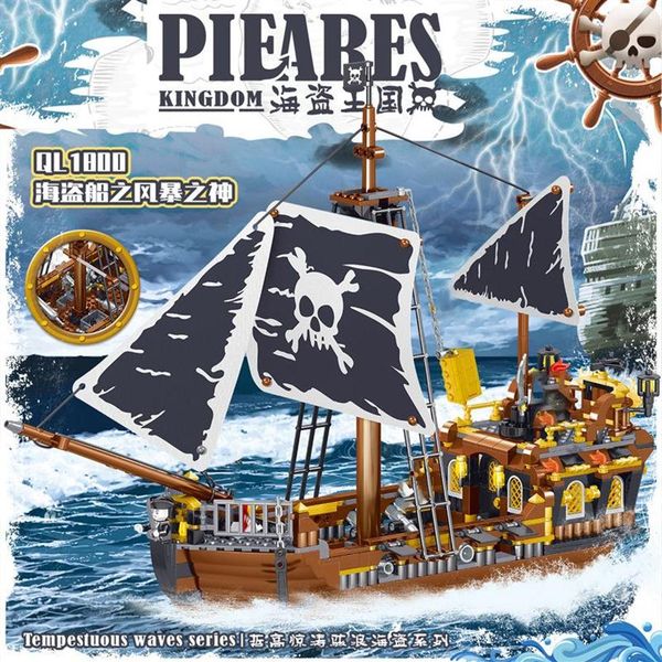 

new zhegao ql1800 creator tempestuous waves series cruise liner kingdom sailboat building blocks 722pcs bricks spelling toys215z