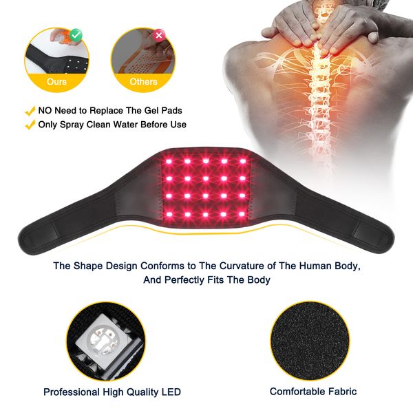 

red light therapy belt heating pain relief for back shoulder and neck pain pillow neck and shoulder pain relief massage device p