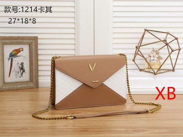

women's designers luxury famous shoulder bag totes purse handbag message bags cluth brand classic crossbody pu leather #1214 27cm