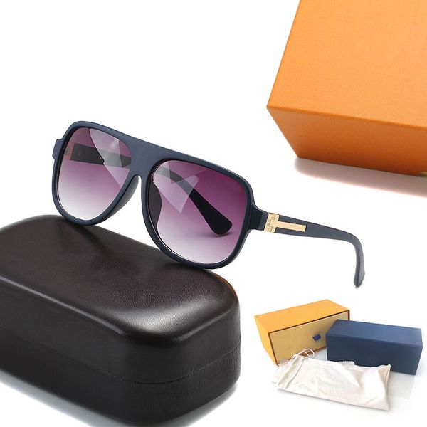 Hochwertige Marken-Sonnenbrille für Damen, modische Herren-Sonnenbrille, UV400-Schutz, Herren-Designer-Brille, Farbverlauf, Metallscharnier, Augen-Damenbrille mit Originalverpackung 9012