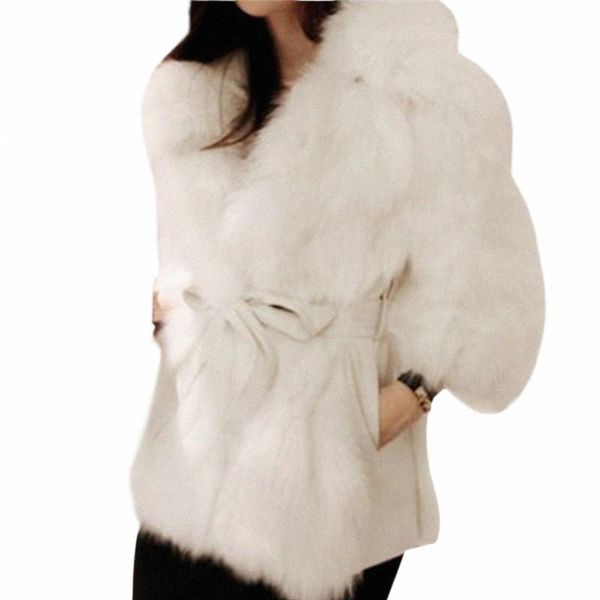 

winter thick warm mink coats fluffy faux fur jacket fake fur ladies coat manteau fourrure femme plus size 2xl e4k2#, Black
