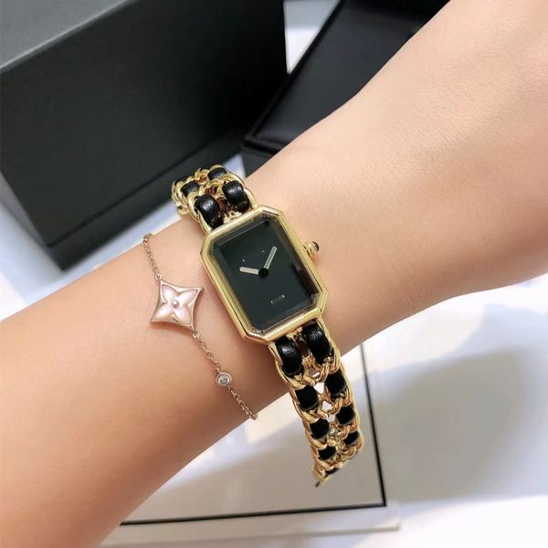 

luxury fashion designer ladies square watch, Slivery;golden