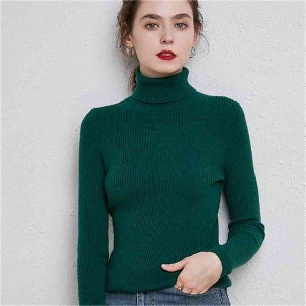 Maglioni dolcevita di base donna 2021 autunno inverno pullover lavorato a maglia Slim Fit moda femminile maglioni solidi caldi morbidi Mujer