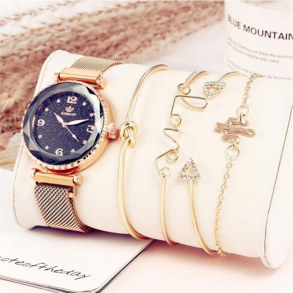 Наручные часы Star Watch Fashion Milan Mesh Band Кварц + Браслет Набор 5 шт. / SE