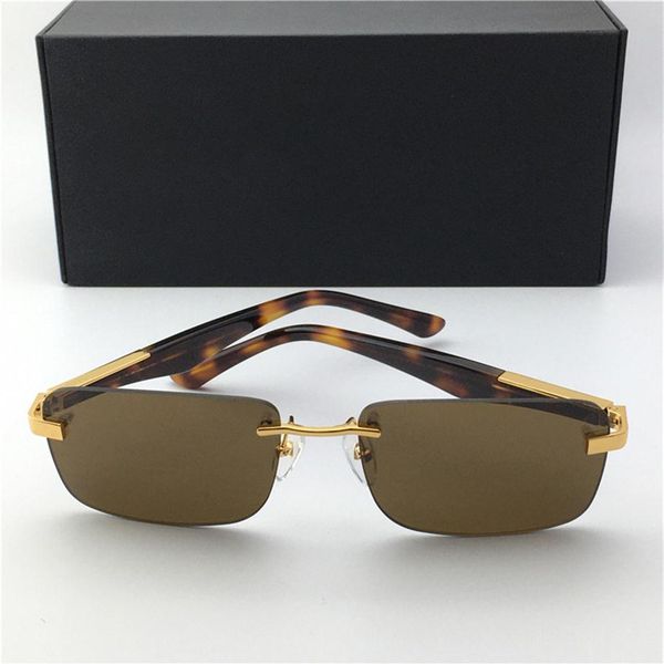 

new fashion men designer sunglasses the artist i metal square rimless frame glasses classic vintage style come with ca318m, White;black