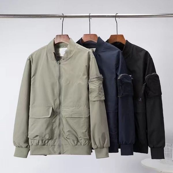 

men causal bomber jackets fashion sport outdoor streetwear windproof waterproof hip hop spring autumn couple lovers coats black army green o, Black;brown