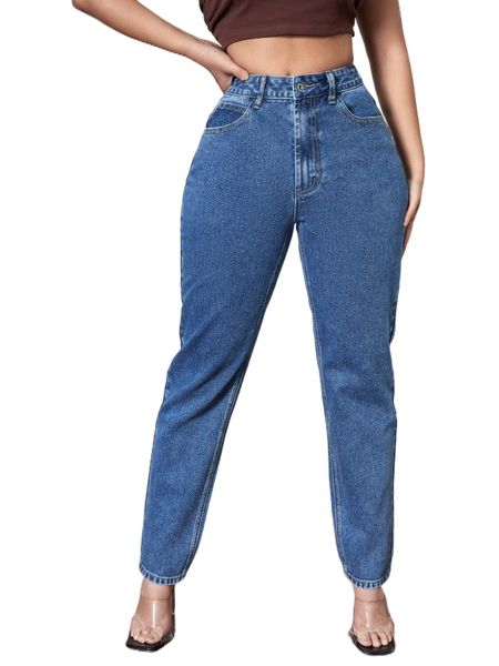 

sxy high waist mom jeans 58vo#, Blue