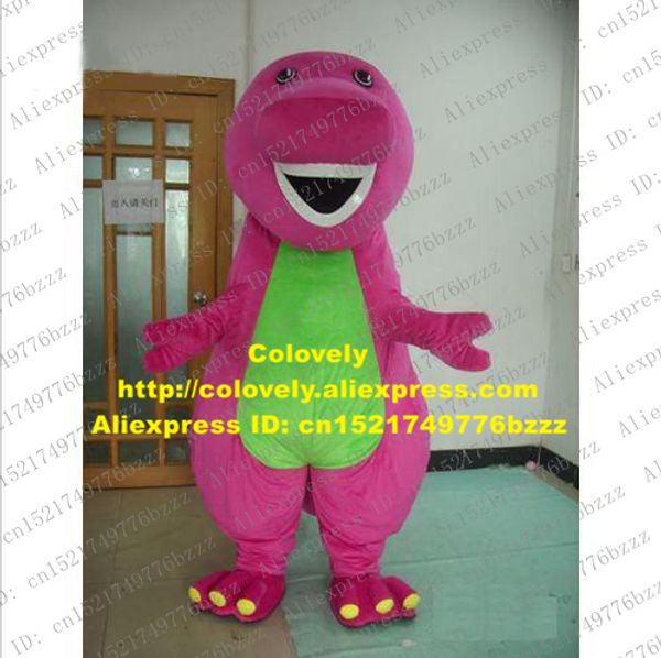 Costume da bambola mascotte Lovely Pink Barney Costume mascotte dinosauro Mascotte Phytodinosauria Dino con piccoli occhi neri Grande bocca bianca No.828 Fr