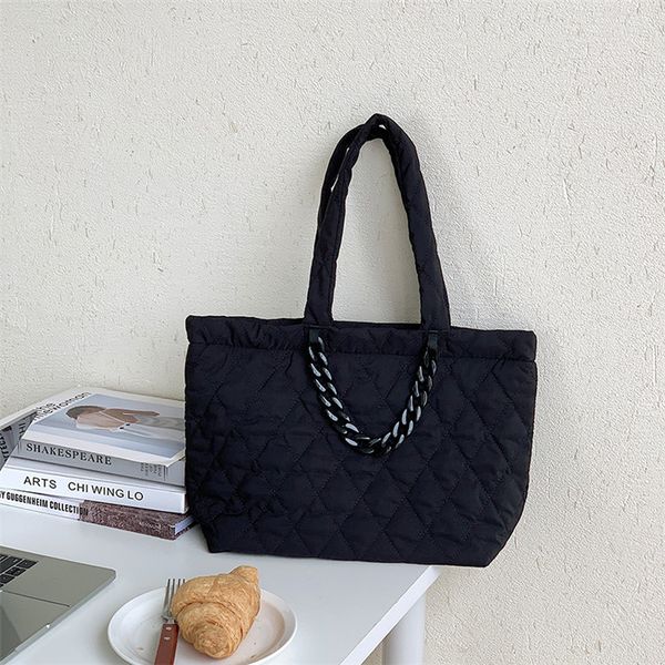 

designer bag shoulder tote bag with rhombus chain and large capacity 40cm