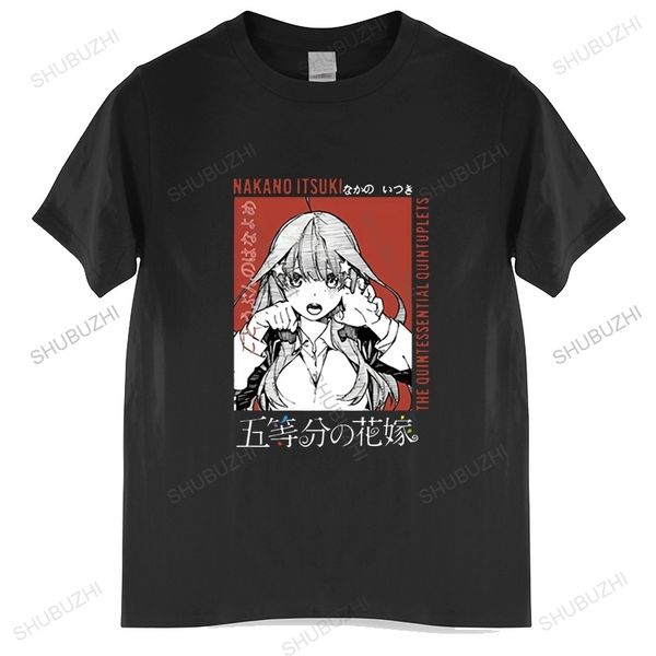

fashion anime the quintessential quintuplets print o-neck tee shirts manga brand casual mens short sleeves 220809, White;black