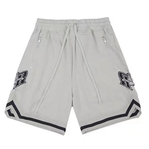 

vintage embroidered knitted mesh zip-up sport-fit shorts