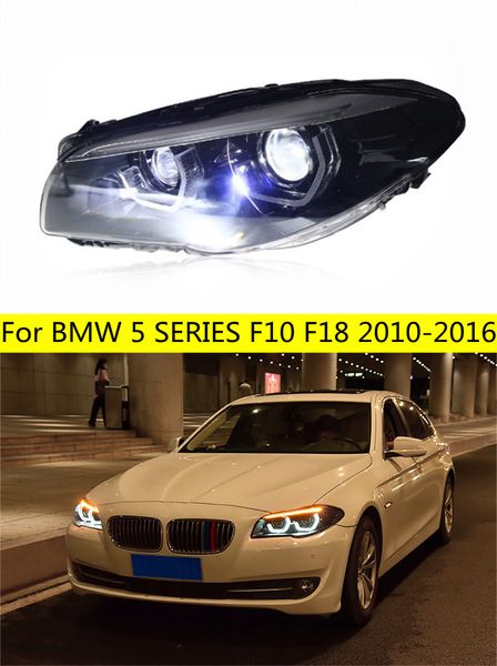 

for f10 f18 led headlight 2010-16 520i 525i 530i 535i car led streamer turn signal assembly high & low beam lens daytime running lights