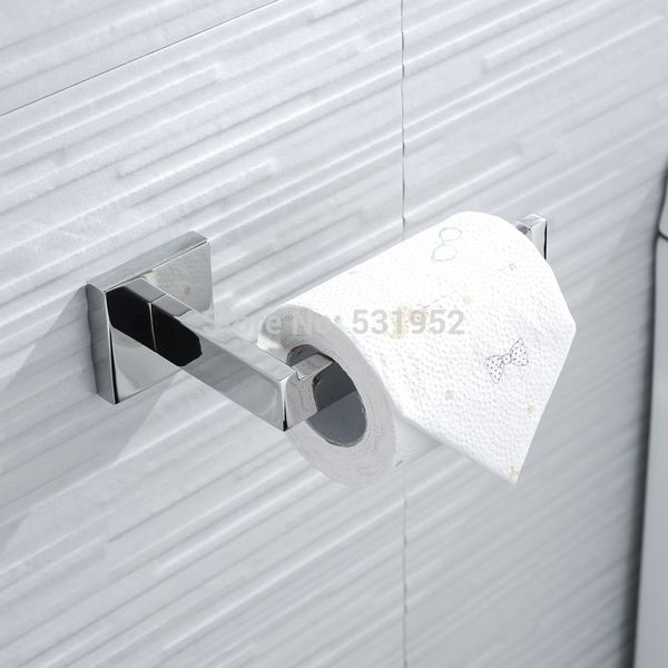 Yüksek kaliteli tuvalet kağıdı tutucu Sus 304 Paslanmaz Çelik Rulo Cilalı Duvar Montajı Doku Askı Y200108