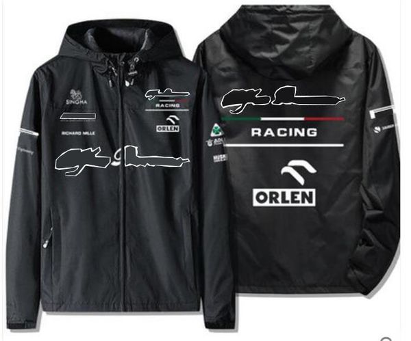 

2022 new f1 racing jacket autumn and winter outdoor zipper sweater, Black