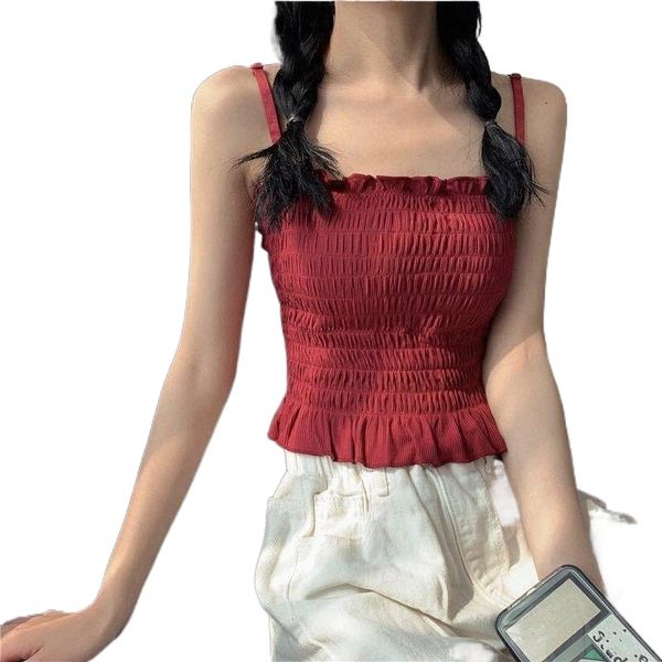 

women's tanks & camis eversea women summer adjustable camisole strap vest fit crop female bottoming midriff-baring tank q4hv#, White
