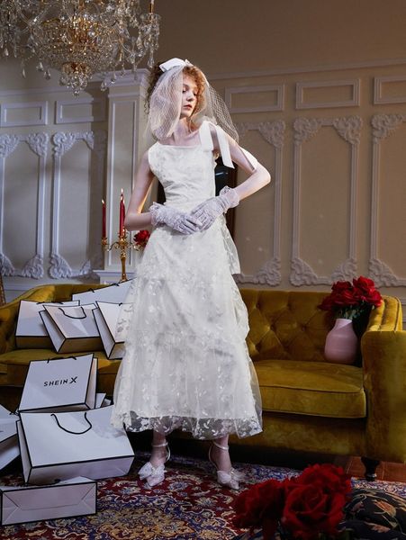 

x aurelia kristie asymmetrical neck layered hem embroidery mesh dress c3wn#, Black;gray