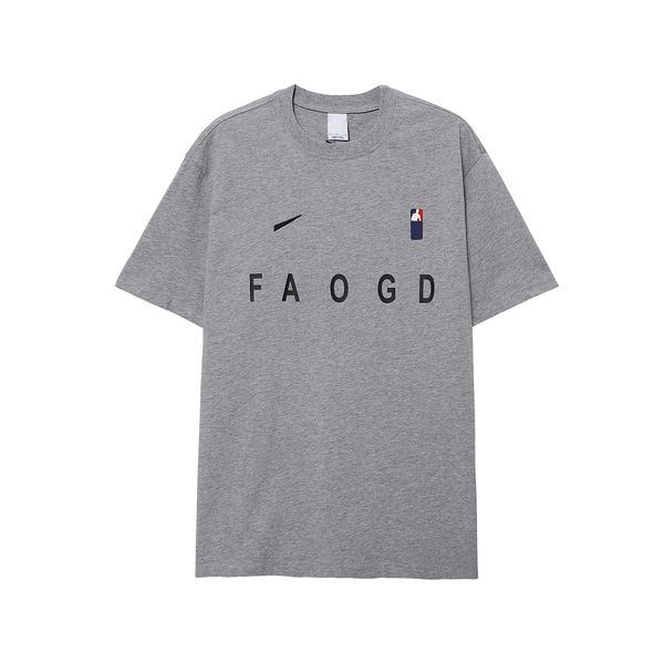 

summer polos new men's fog tees double-track men's t-shirts niche brand american loose couple pure cotton short sleeve t-shirt for, White;black