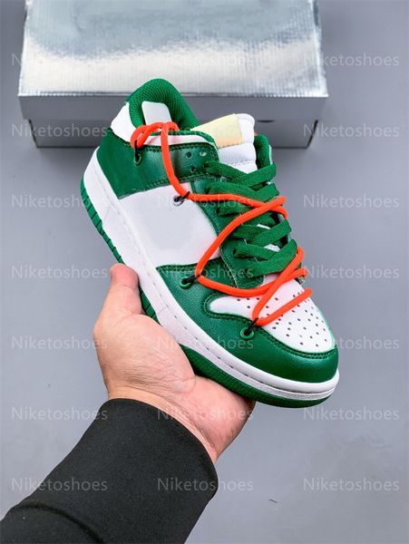 

futura x designers lows designer shoe white green leather classic trainers sports sneakers off chaussures