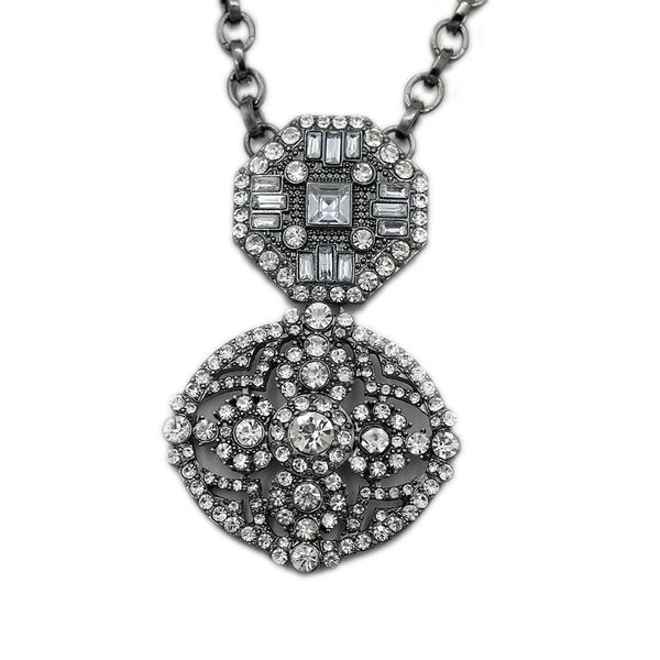 

special offer new shiny gems sweater necklace, Silver