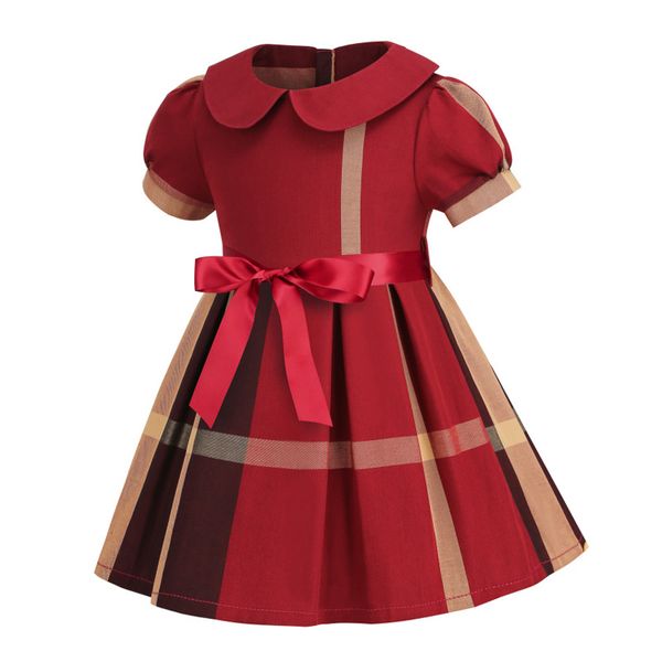

Fashion Girl Dress Classic Princess Spring Outfit Causal Cute Dress for 1-6 Years Birthday Party Kids Clothes, Red