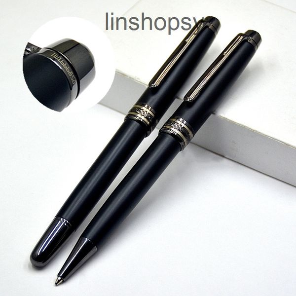 

highest quality msk-163 matte black pure metal rollerball pen ballpoint fountain s stationery office school supplies with series, Blue;orange