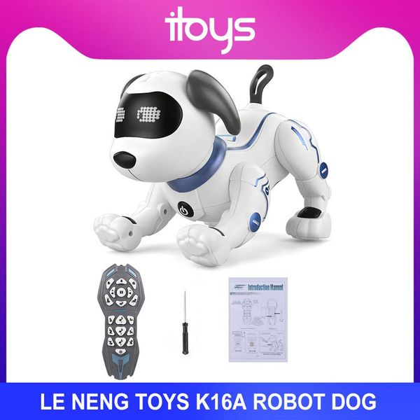 

le neng toys k16a electronic pets robot dog stunt dog voice command programmable touch-sense music song toy kids birthday gift280m