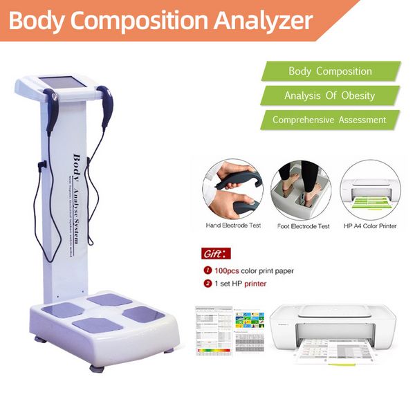 Hochtechnologischer digitaler Fettmonitor, Körperzusammensetzungsanalysator, Gewichtsskala, Untersuchung und Gesundheit mit WLAN-A4-Drucker481