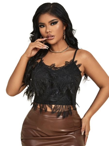 

sxy applique detail crop cami 07uh#, White