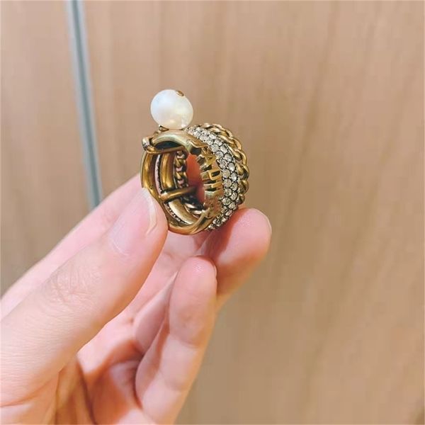 

86% off factory shopfamily family three layer ring women's shaped pearl ring rhinestone jewelry 34, Silver