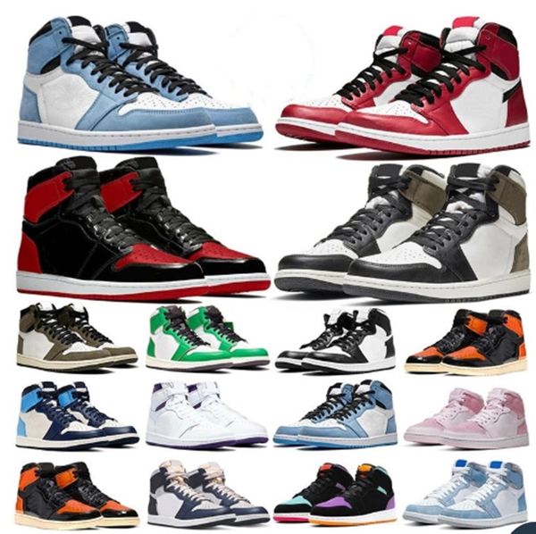 

air mens jumpman jordon 1 og high basketball shoes mid aj chicago royal toe black metallic gold pine green black unc patent women j1 sneaker
