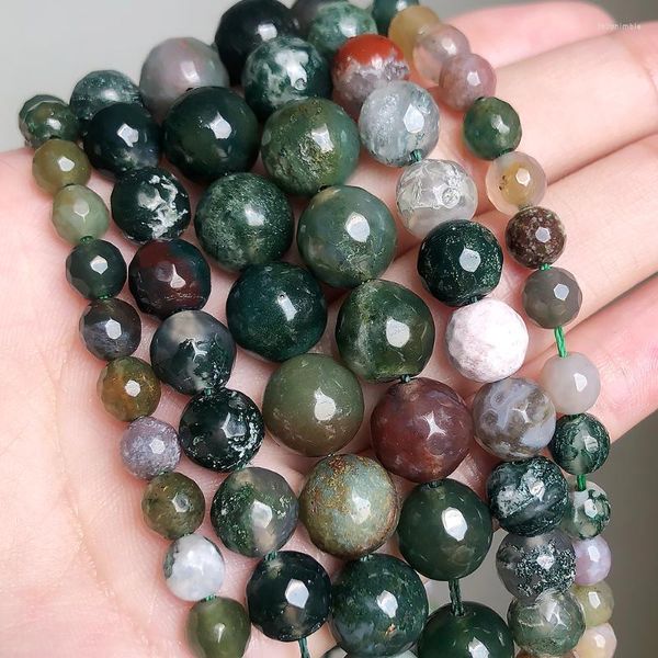 Outras contas naturais de pedra Índia Agates artesanato facetado solto para jóias que produzem bracelete de brilho diy 4/6/8/10Mote Toby22