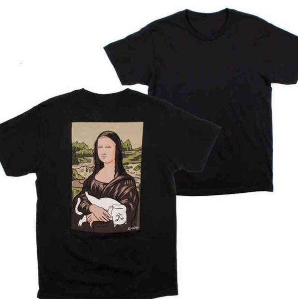 

fashion classic american brand ripndip mens t shirts designer animal cat t-shirts couple minority short sleeve summer women tshirt oversize, White;black