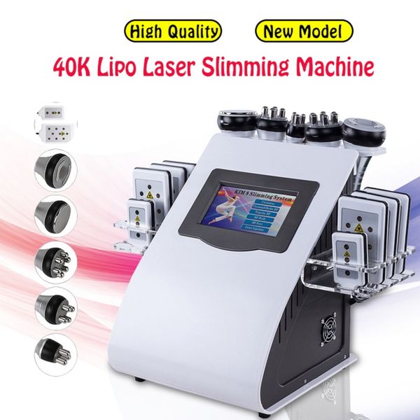 2022 Neuankömmling 6 In 1 40K Ultraschall Kavitation Vakuum Radiofrequenz Laser Massagegerät Lipo Laser Schlankheitsmaschine für den Heimgebrauch