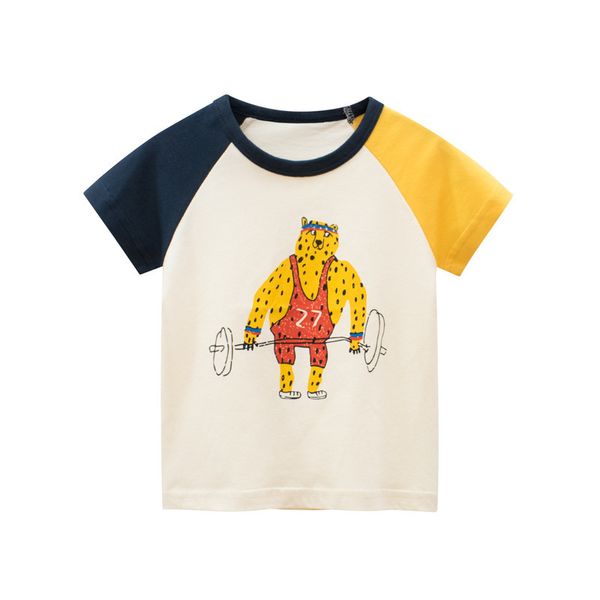 

2 8t toddler kid baby boys clothes summer cotton infant short sleeve t shirt fashion cute tee tshrit outfits 220620, Blue