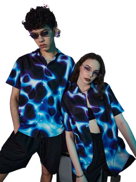 

romwe allover print shirt p10j#, White;black