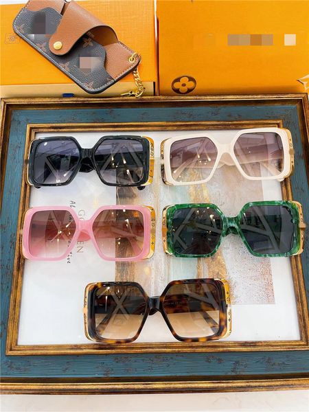 

new designer sunglasses 22ss new l family fashion sunglass z1664w blogger's same large frame thin face sunglass female, White;black