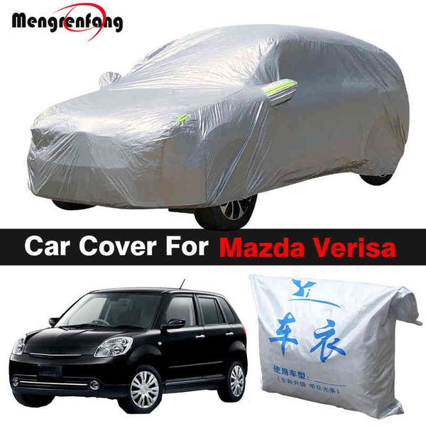 Açık Araba Kapak MPV Anti-UV Güneş Gölge Kar Yağmur Koruma Kapağı Mazda Verisa W220322 için Toz Geçirmez