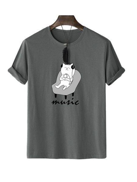

men cartoon and letter graphic tee d9ho#, White;black