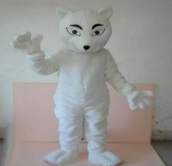 

2022 halloween white fox mascot costume cartoon animal anime theme character christmas carnival party costumes, Red;yellow