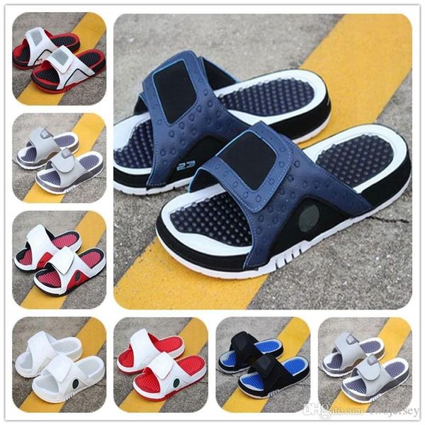 

2020 jumpman 4 13 slipper sandals hydro 4s slides black men women beach sandal 11 xi 6 vi shoes outdoor sneakers size 36-45341l