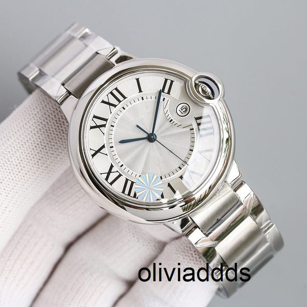 

mens watch automatic mechanical movement watches 36mm 42mm classic wristwatches silver strap stainless steel 904l life waterproof men 3lk7, Slivery;brown