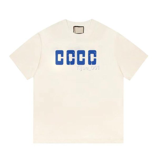 

22ss italy new summer limited blue color printed tee classic street high end designer t-shirts hip hop breathable fashion casual man women s, White;black