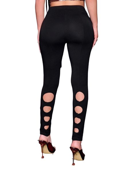 

murillo twins x high waist cut out leggings b0om#, White;black