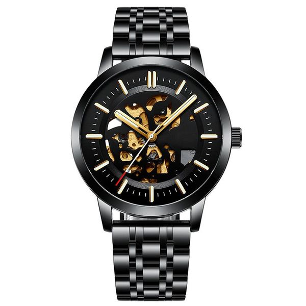 Orologi da polso Orologi da uomo meccanici completamente automatici Top Montre Homme Quadrante grande Orologio da uomo di moda Scheletro Relogio Masculino