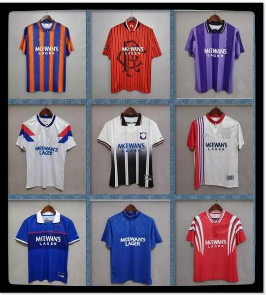 

glasgow rangers retro soccer jerseys gascoigne 1982 1984 82 83 84 86 87 90 92 93 94 95 96 97 99 2001 02 03 mccoist albertz classic vintage j, Black;yellow